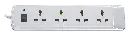 Bajaj 4-way spike and surge guard with 2-mtr cable White 4.webp