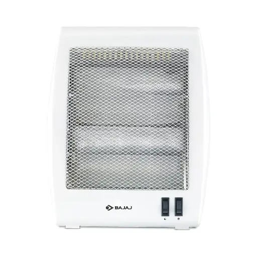 Bajaj RHX-2 Halogen Heater | 2 Heat Settings-400W/800 Watts | Noiseless Operation | Room Heater For Winter | 2-Yr Warranty By Bajaj | White